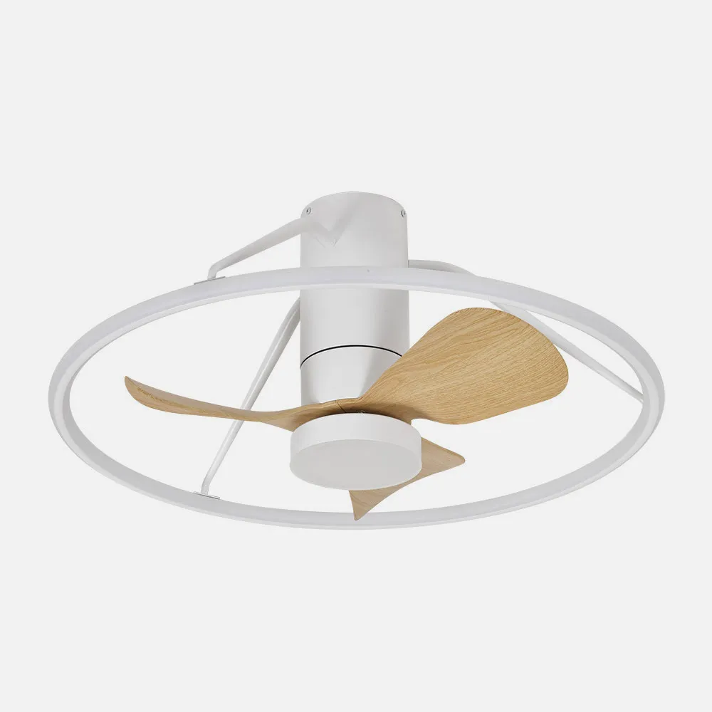 Ventilador Dc Oporto 46w Blan/haya 3asp.66d 4600lm 3000-4000-6500k 6vel Remot,tempo,3int.rg
