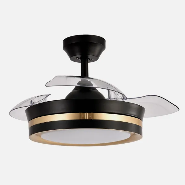 Fan Dc Viper Black/gold 48w 3blades 91d 4800lm 6vel 3000k,4500k,6000k, Remote+timer+memory