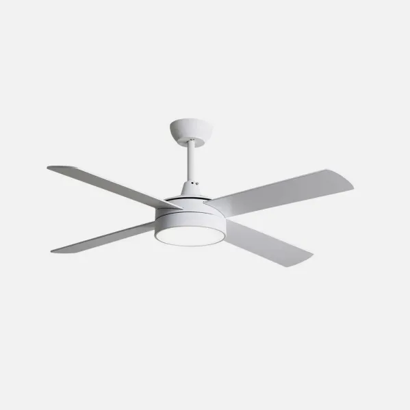 Ventilador Dc Nevery 26w Blanco 4aspas Blanco/haya 122d 2950lm 3000k,4000k,6000k Remoto-temporizador-memoria 24