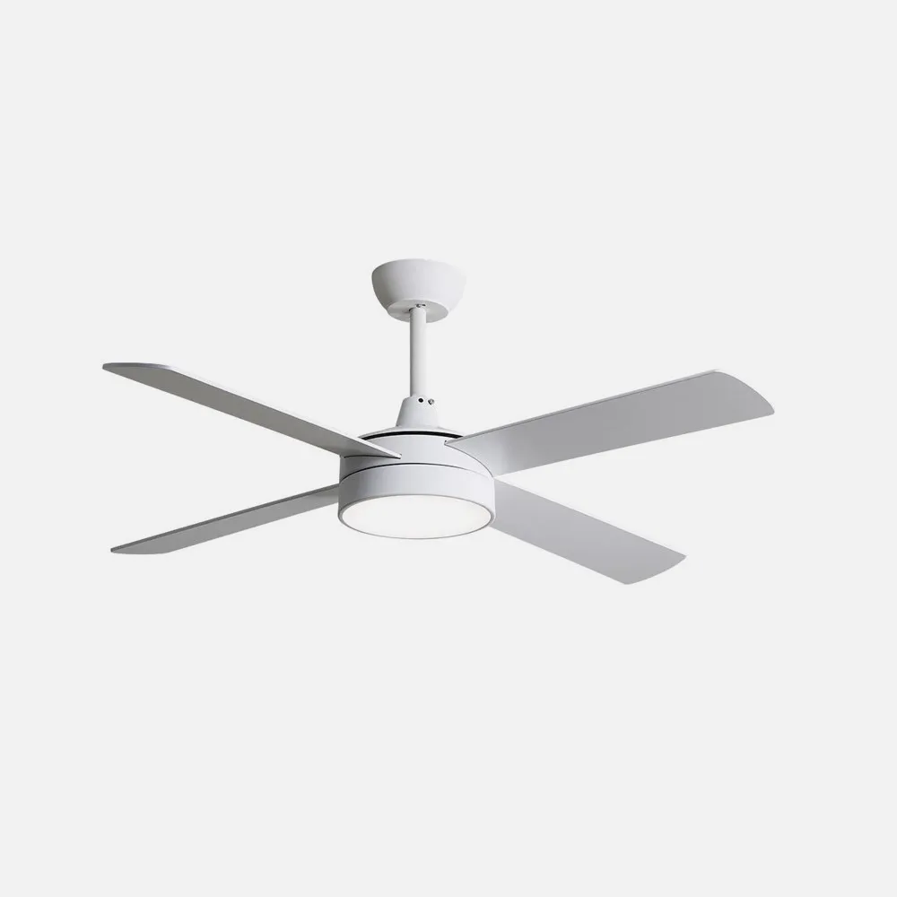 Ventilador Dc Nevery 26w Blanco 4aspas Blanco/haya 122d 2950lm 3000k,4000k,6000k Remoto-temporizador-memoria 24