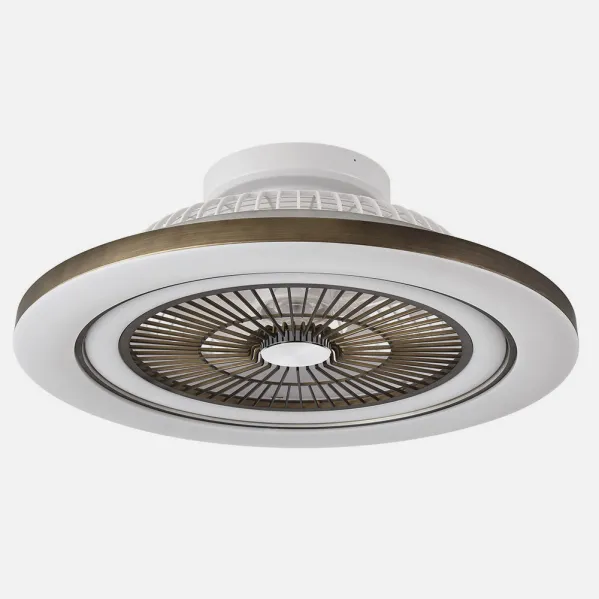 Ventilador 72w Dc Mato Cuero 5Aspas Transp. 22x58x58cm 6 Vel. 3 Colores C/remoto,memoria,temporiz Y Reg.Intensidad 6120lm