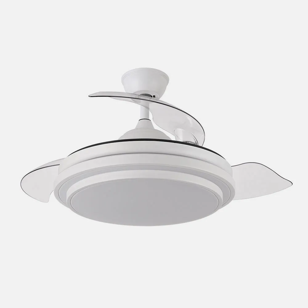 Ventilador Dc Ibe 59w 6980lm Blanco 3 Asp.desp. 107d 3000-4000-6000k Remoto, Reg. intensidad, Memoria Y Temporizador