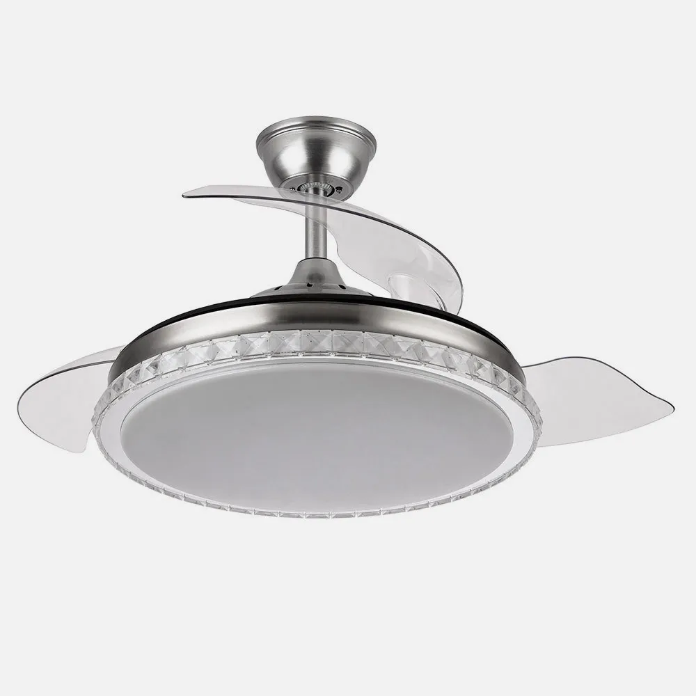 Biliku 72w 6117lm Níquel 4asp.desp.108d 3000-4000-6000k Comando Remoto, Memória  Ventilador Temporizador