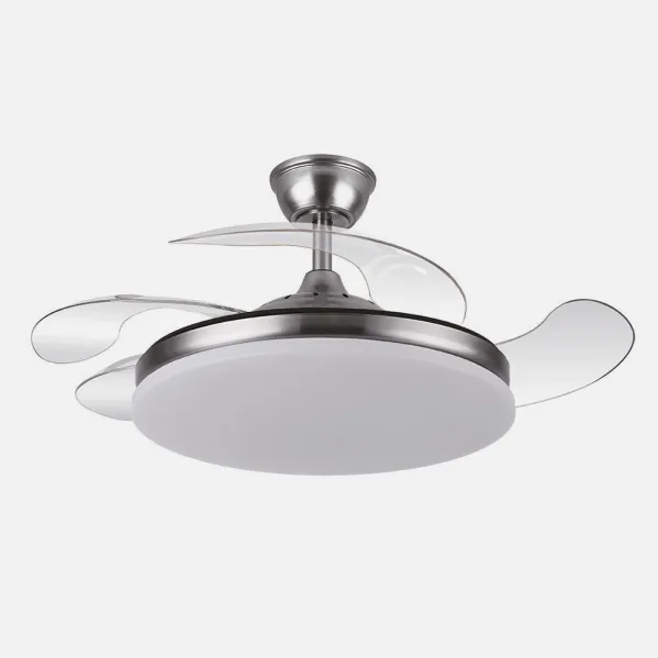 Fan Dc Tridente 59w Nickel 4sails Desp.107d 6980lm Reg.Remote intensity+timer+memory 3000-4000-6000k