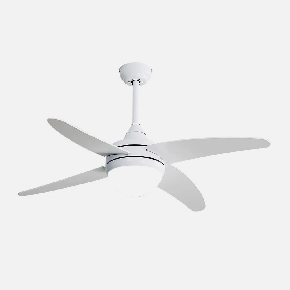 Ventilador 2xe27 Dc Klod Blanco 4 Asp.6 Vel.117d  C/remoto Y Temporizador