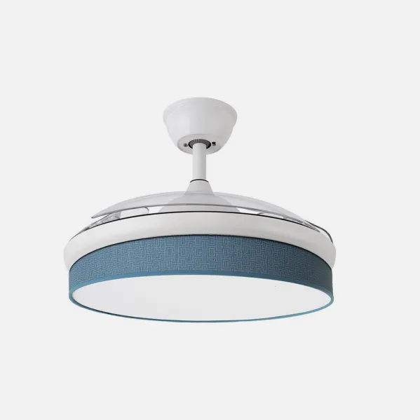 Ventilador Dc Moda 72w Blanco/azul 91d 3aspas 7200lm 3000-4000-6000k Remoto+ Memoria+ Temporizador