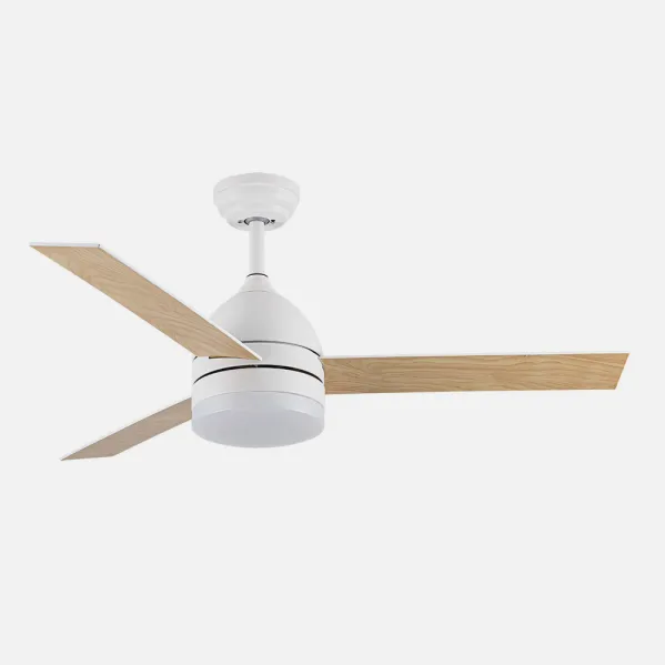 Ventilador Dc Legio 26w Blanco 3aspas Blanco/haya 107d 2950lm 3000-4000-6000k Remoto+memoria+temporizador