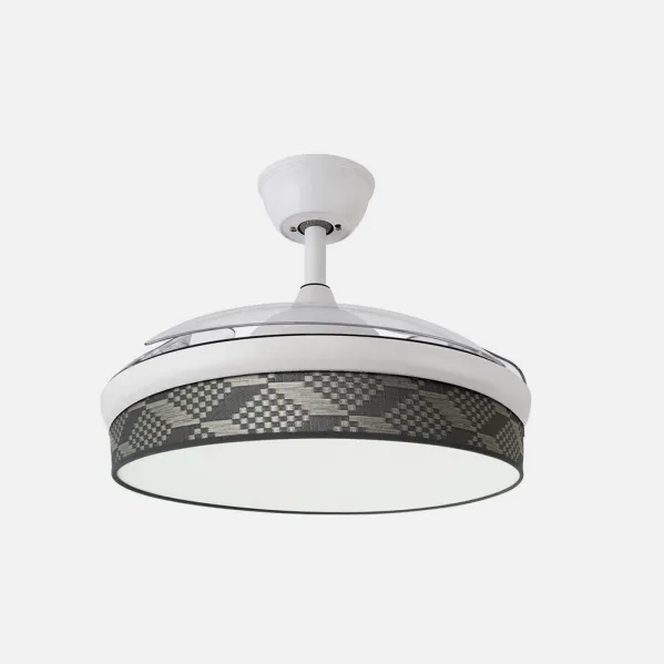 Ventilador Dc Moda 72w Blanc/tetris Gris 91d 3asp 7200lm 3000-4000-6000k Remoto+ Memoria+ Temporizador