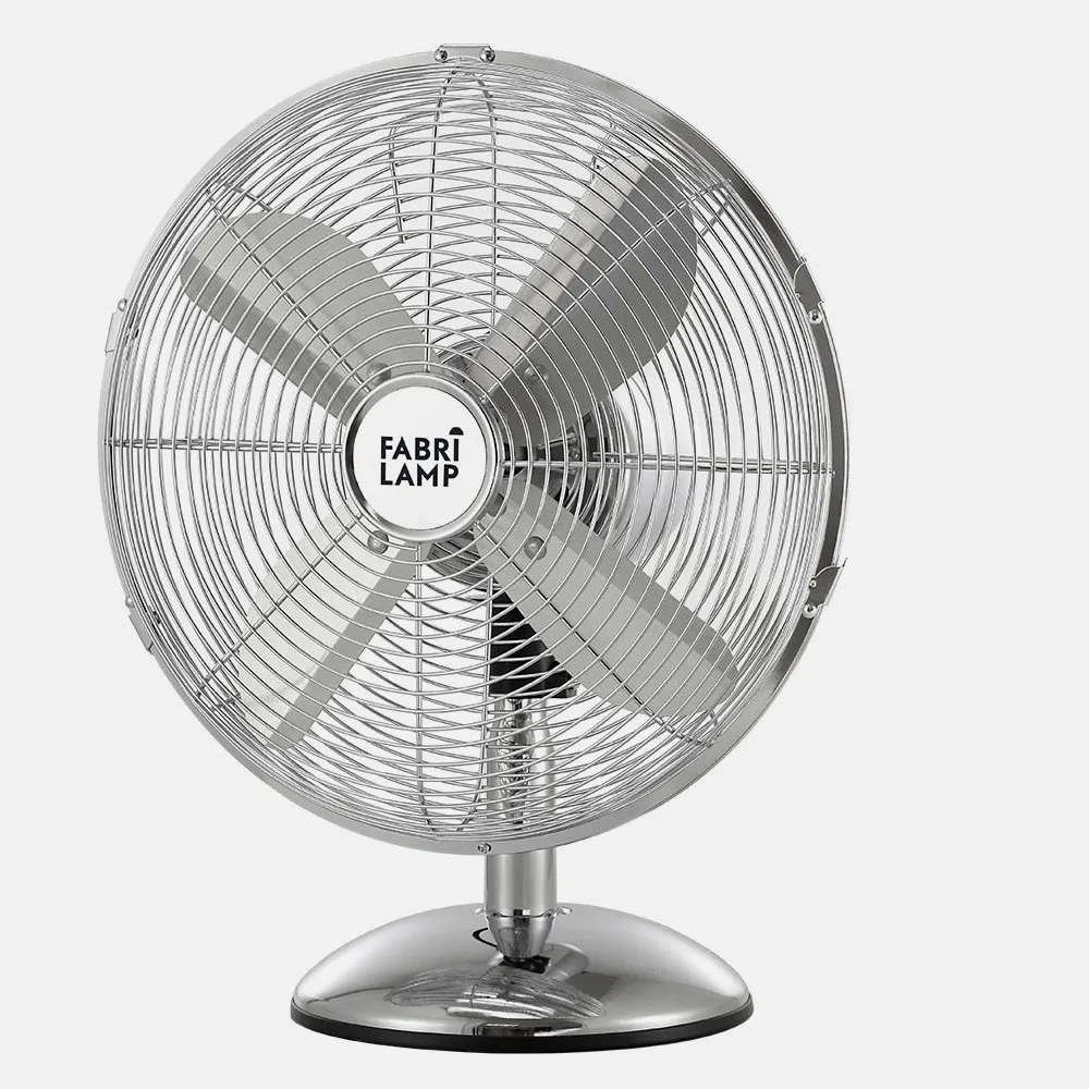 Ventilador Sobremesa Pali Cromo 50w 3 Vel 43 D Oscilante