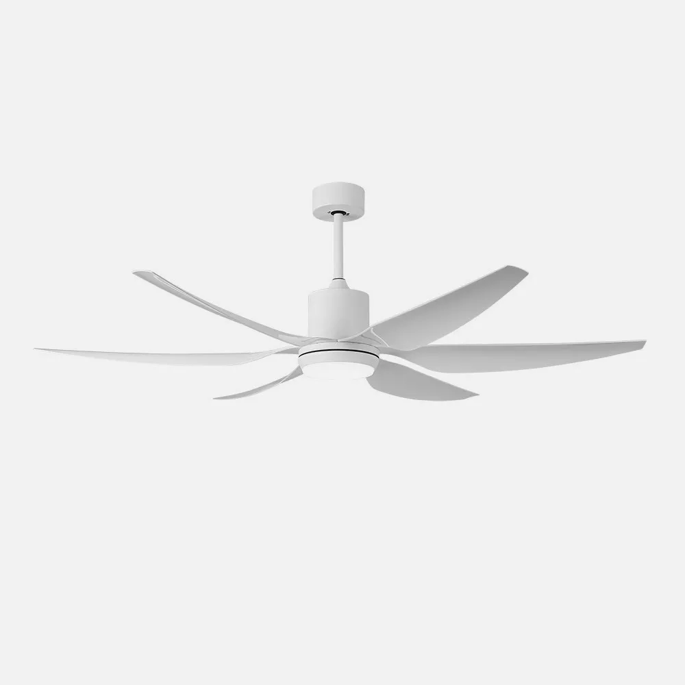 Ventilador Dc Otto 24w 2950lm Blanco 6 Aspas Blancas Reg.x167d 3000-4000-6000k 2tijas C/remoto, Memoria Y Temporizador