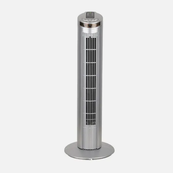 Ventilador De Torre Orbigo Plata 3vel 45w C/remoto  Oscilante Temporizador 75x27x27cm