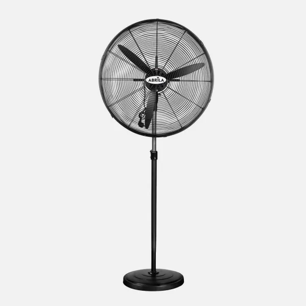 Ventilador De Pie Indust.tormenta Negro 3velocidades 280w 3aspas Fijo Y Rotatorio Regx81x81 Cm
