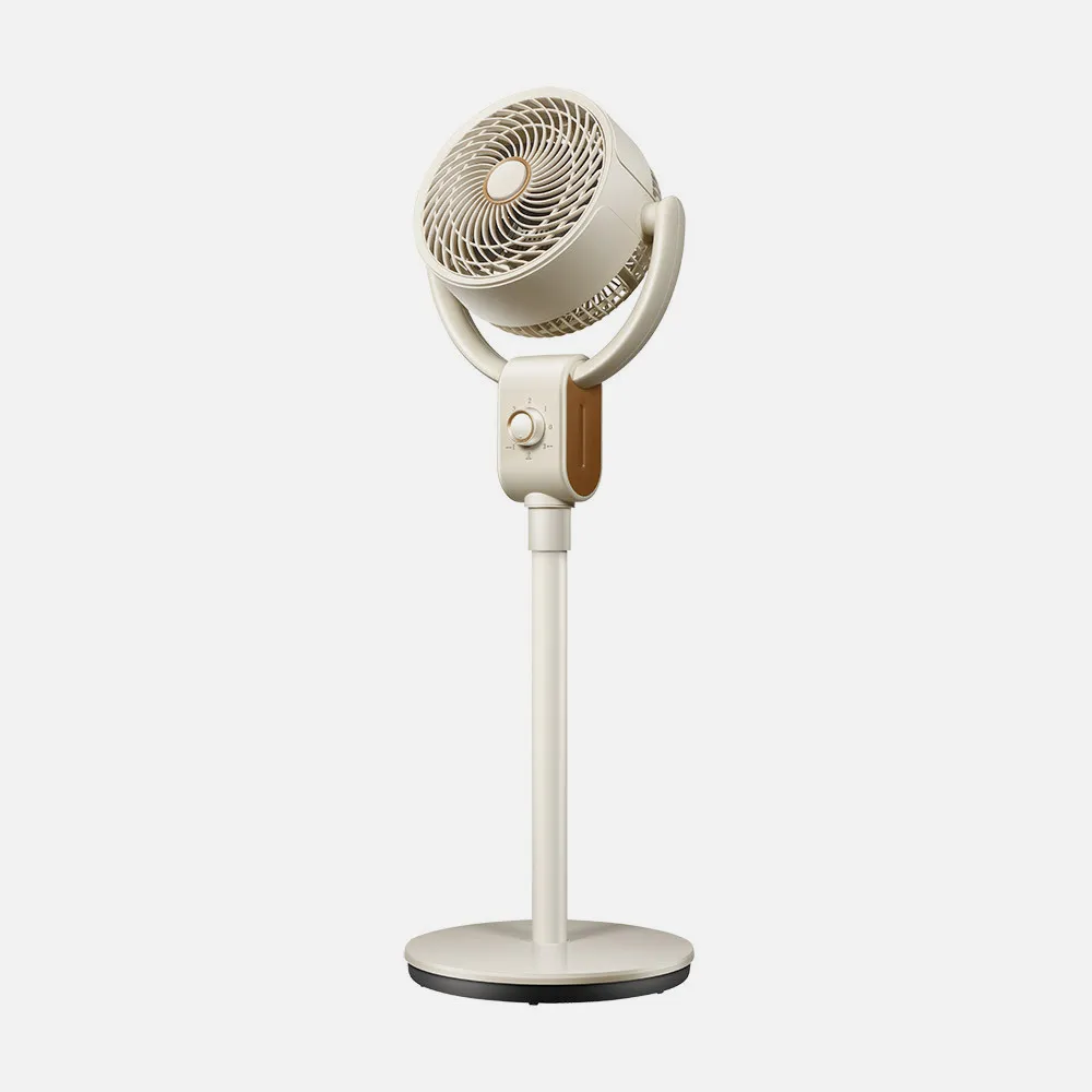 Ventilador De Pie Montenegro Beis/haya 40w 3velocidades 3aspas Fijo Y Rotat.91,5x32x30,5cm 