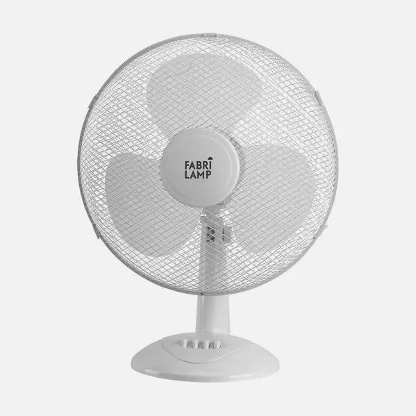 Ventilador Sobremesa Cape Grande Blanco 3 Vel. 40w  Oscilante 3 Aspas Blancas 53x43x25 Cm