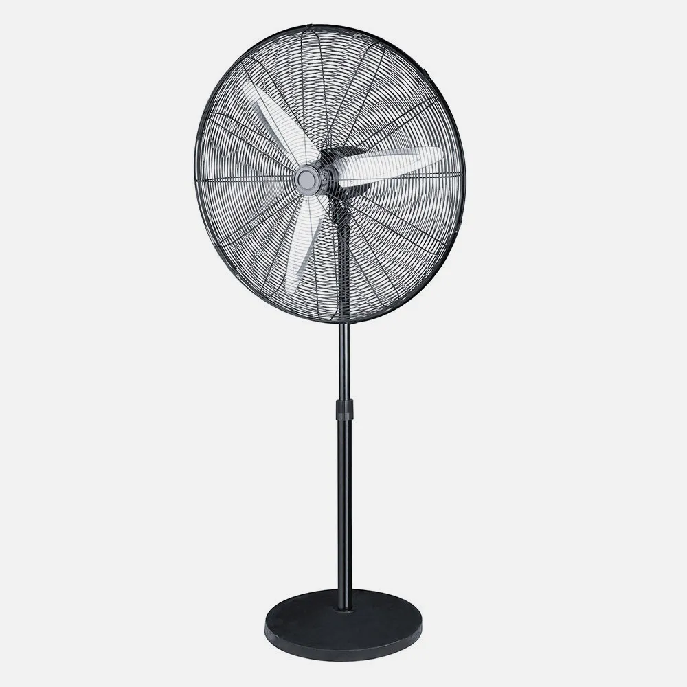 Ventilador De Pie Alarcon 180w Negro 3vel 65d 3asp Aluminio Plata Orientable Y Oscilante