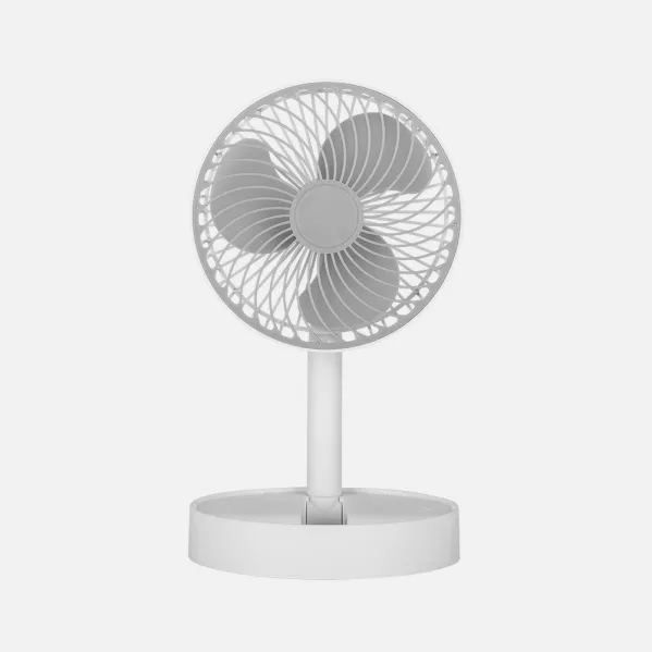 Wireless Fan Dc Portable Jerico White/grey 5w 3vel Rechargeable, Alim.usb, Adjustable 3sails Regx17x17cm