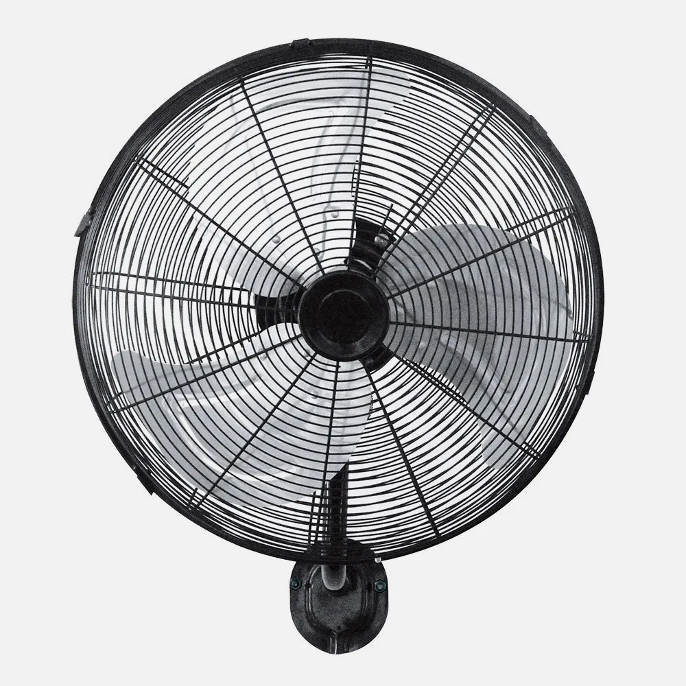 Ventilador Pared Arrecife 90w Negro/plata 45d  3 Velocidades Orientable Y Oscilante