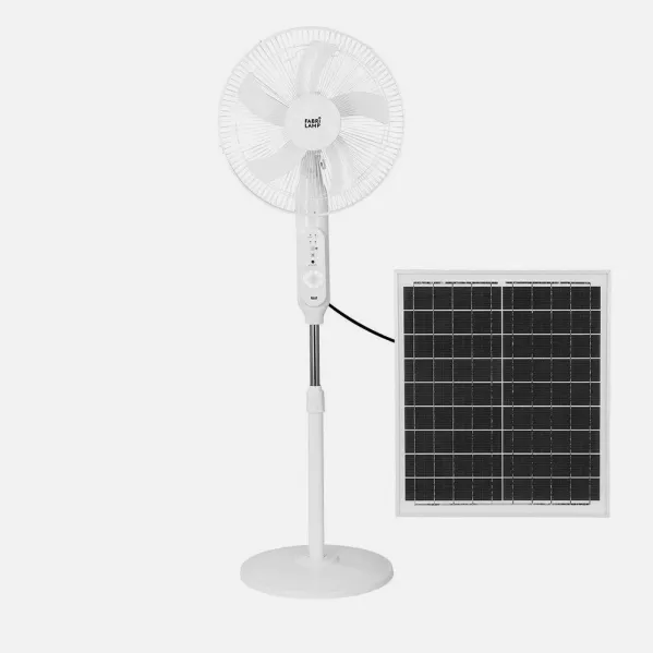 Fan DC Floor Solar Clima White 30w 3vel 5asp USB Port And Light C/Remote 43d Cable 4,20m