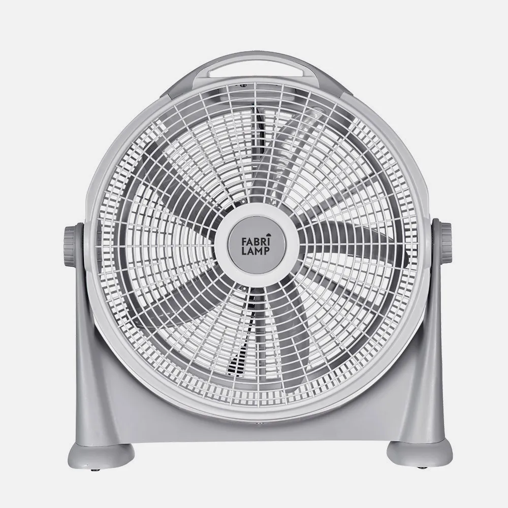 Ventilador Sobremesa Fresco Gris 120w 3 Vel. 5 Aspas Gris Orientable 62x58x16 Cm