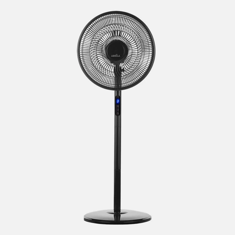 Ventilador De Pie Icono Negro 3vel 45w  119x44x40 Cm Oscilante 5asp.c/ Remoto,temporizador
