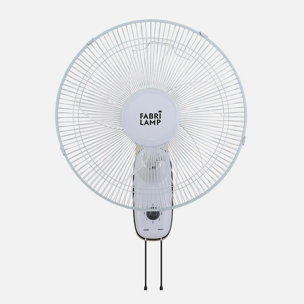 Ventilador Pared Cudo Blanco 3 Vel. 45w  Oscilante 5 Aspas Transp. 53x43x30 Cm