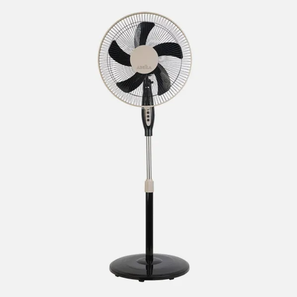 Ventilador De Pie Belmonte Negro/beis 3 Vel.45w 5aspas Orientable, Fijo y Rotatorio Regx43x40 Cm