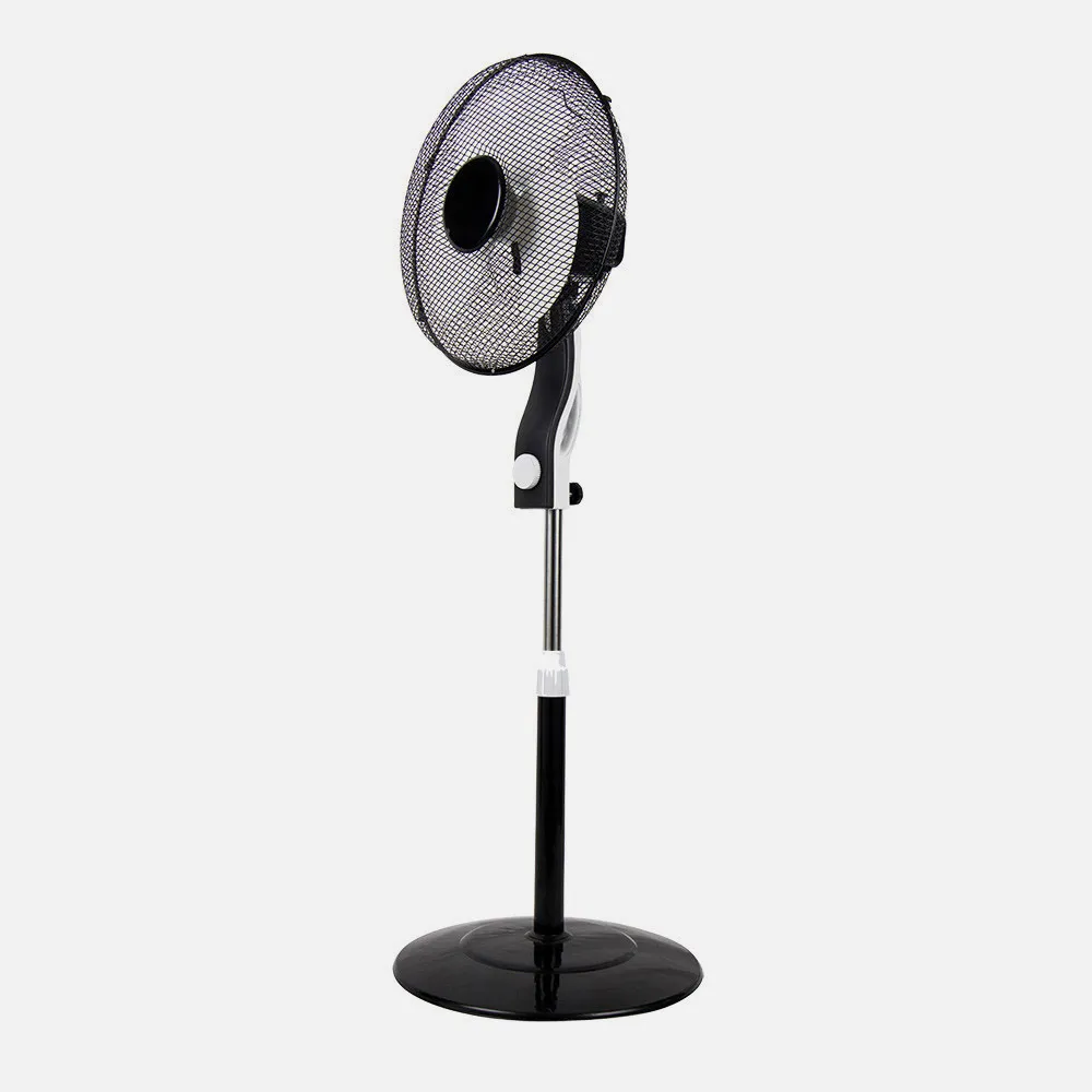Ventilador De Pie Magico Negro/blanco 3 Vel.45w 3aspas Orientable Fijo Y Rotatorio Regx41x41 Cm
