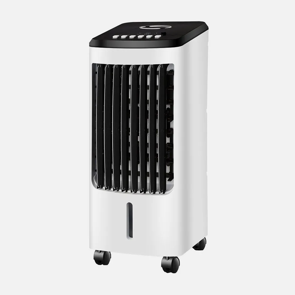 Climatizador Evaporativo Imperio Blanco/negro 80w 3vel 4litros Oscilante,c/acumulador De Frio,remoto Y Temporizador 57x26,5x23cm