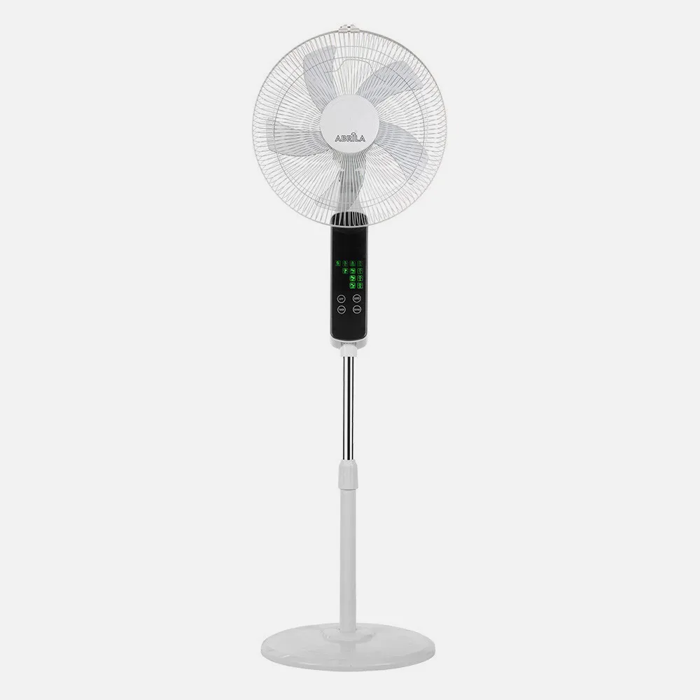 Ventilador De Pie Rodium Blanco 3vel 45w Regx43x40cm Oscilante 5asp.tactil C/remoto Y temporizador
