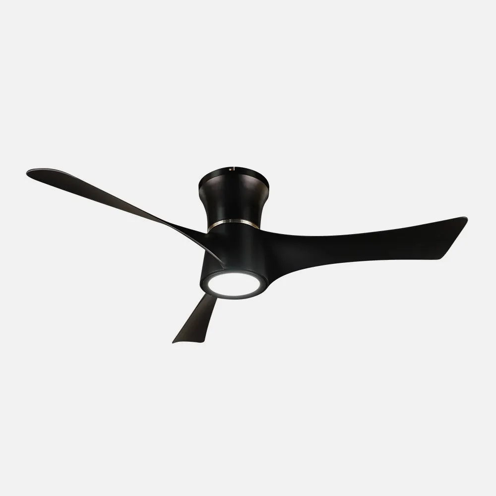 Ventilador Dc Tianas 18w Negro 3aspas 132d Regulable Intensidad 2250lm 3000k,4000k,6000k Remoto+temporizador+memoria