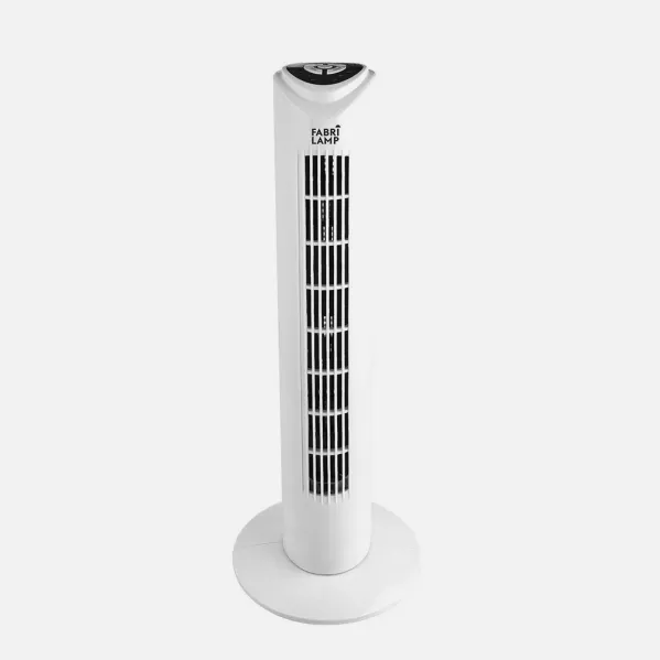 Ventilador De Torre Tuka Blanco 3 Vel 50w C/remoto  Oscilante Temporizador  80x25x25 Cm