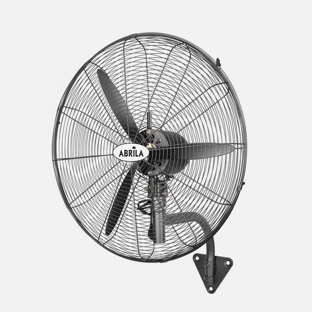 Ventilador Pared Indust.borrasca Negro 3velocidades 280w 3 Aspas Fijo Y Rotatorio 90x81x30cm