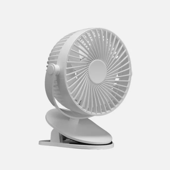 Ventilador Sobremesa C/pinza Peñafiel Blanco 5w 3+1vel Recargable Alimentacion Usb 5aspas Motor Dc 18x16x13cm Inalambrico