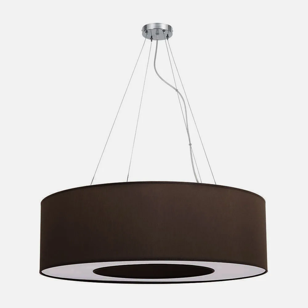 Colgante Grande Haiti 4xe27 Cromo/Marron Regx80x80 Cm