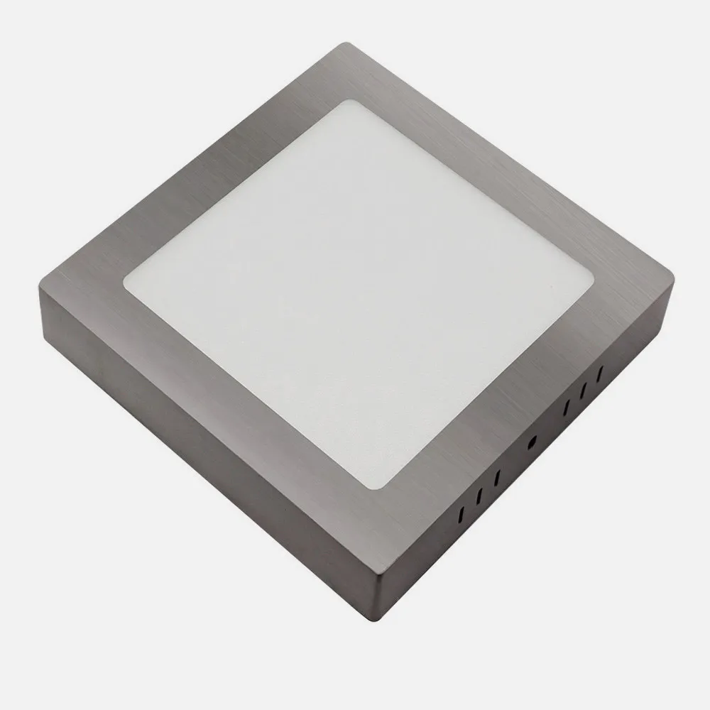 Downlight Superf.gabro 12w 3000k-4000k-6500k Niquel 1080lm 3,5x17x17 Cm
