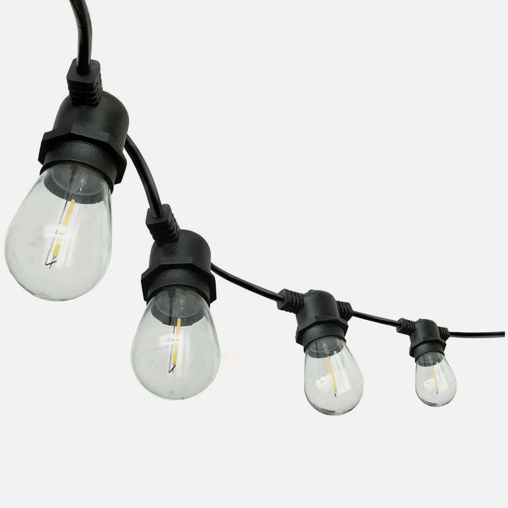 Guirnalda Luces Exterior Verbena 20m 30xe27led 30w 4000k Bombillas Reemplazables E Interconectable Ip44