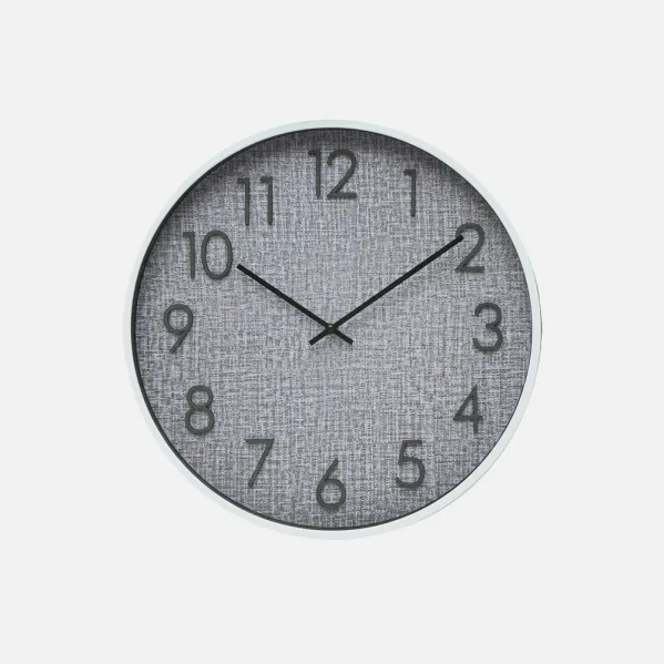 Wall Clock Higueron White/Grey 40x40x4 Cm Continuous Movement