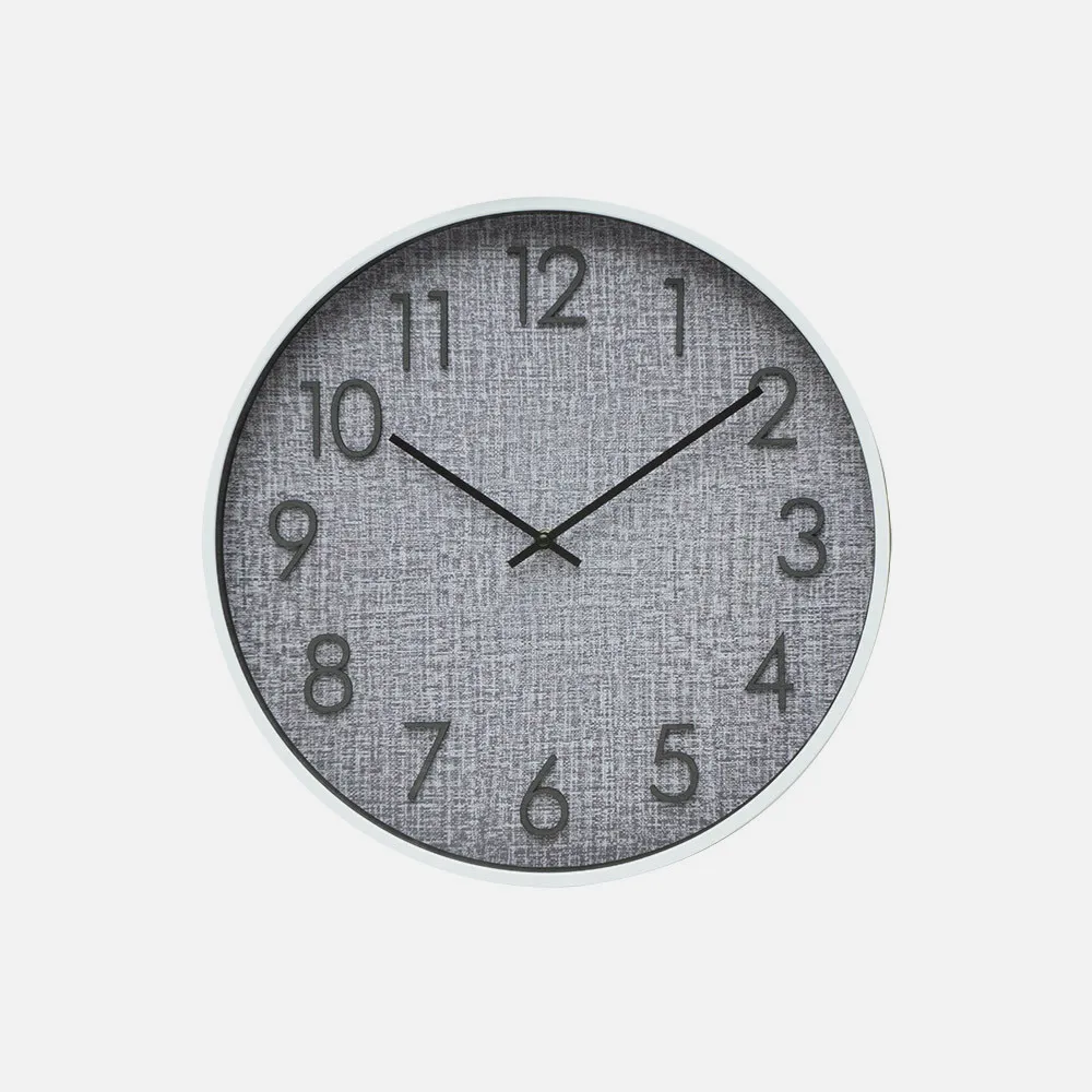 Reloj De Pared Higueron Blanco/gris 40x40x4 Cm Movimiento Continuo