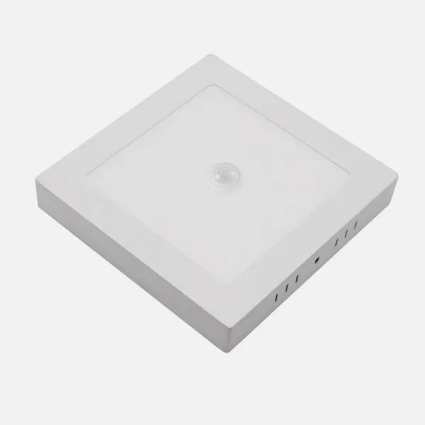Downlight Superf. Onix 18w 3000k-4000k-6500k Blanco 1620lm Cuadrado C/sensor Movimiento Crepuscular 3x22x22cm
