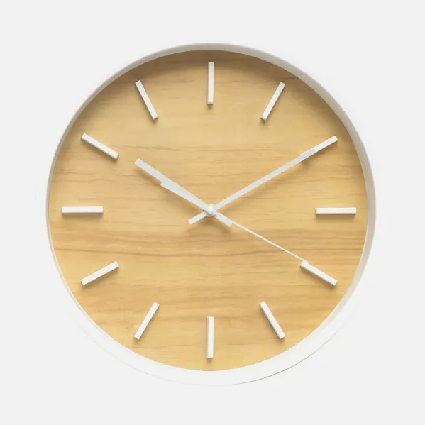 Wall Clock Mesoma White-beech 35d Cont. Movement