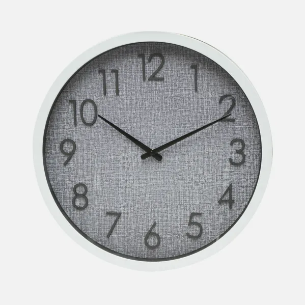 Wall Clock Higueron White/Grey 50x50x5 Cm Continuous Movement
