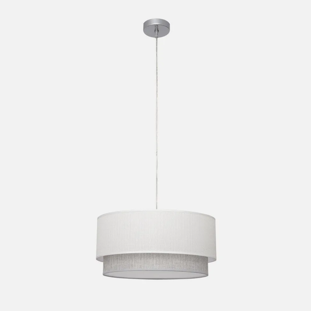 Colgante Kenya 3xe27 Blanco/gris Regx40x40 Cm