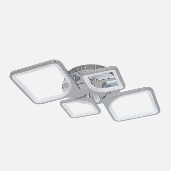 Plafon 86w 3000-4000-6500k Cromo Elara 9x76x46 Cm 11610Lm Regulable, Memoria y C. Remoto