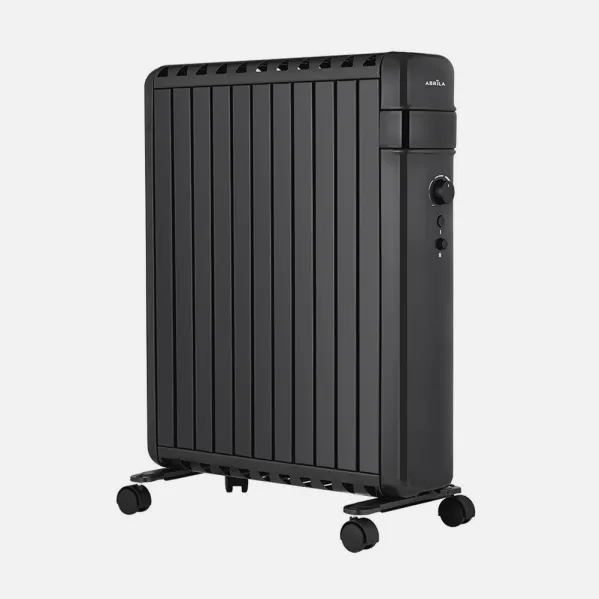 Radiador Aceite Polonia 2500w Negro Aletas Cerradas 11elementos 3potencias Antivuelco Protec.segurid.63,5x52,5x24,5cm
