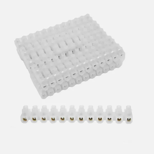 Regleta Ficha De Empalme 3a/4mm2 Pe Semitransparente 12 Fichas Flexible Y Facil De Cortar