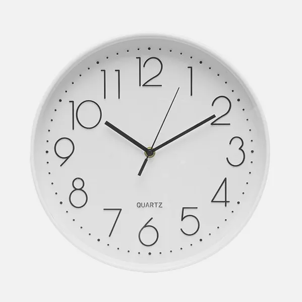 Wall Clock Tiempo White 30d Cont. Movement