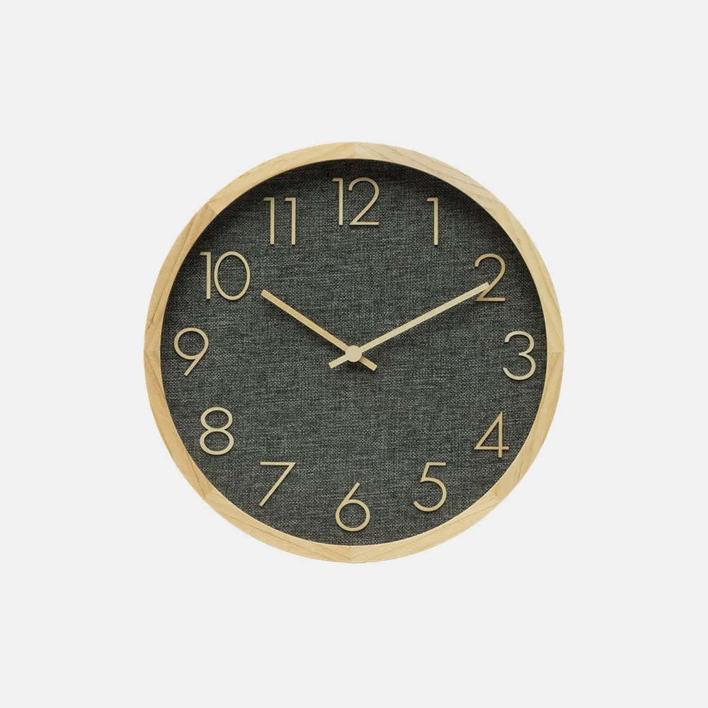 Reloj De Pared Rosellon Haya/gris 30x30x4cm Mov. Continuo