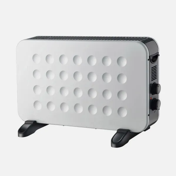 Convector heater Home 2000w White/black 2 powers Dimmable therm. Overheat prot.,Turbo 38x61x22cm