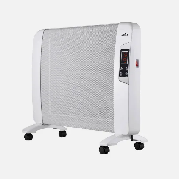 Mica Radiator Abrigo 2000w 1-element White w/remote Timer Display Thermostat adj.54x82,5x27cm