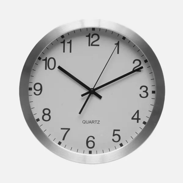 Reloj De Pared Cronus Aluminio-blanco 30d Movimiento Continuo